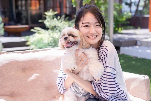 犬と女性