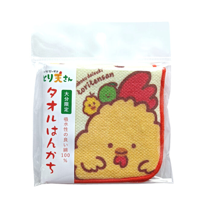 とり天さんタオルはんかち