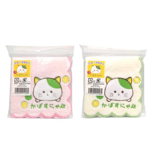 かぼすにゃん　ふわふわタオルハンカチ