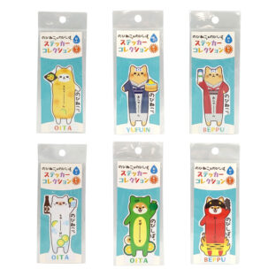 大分県限定デザイン　のびねこ＆のびしばステッカー