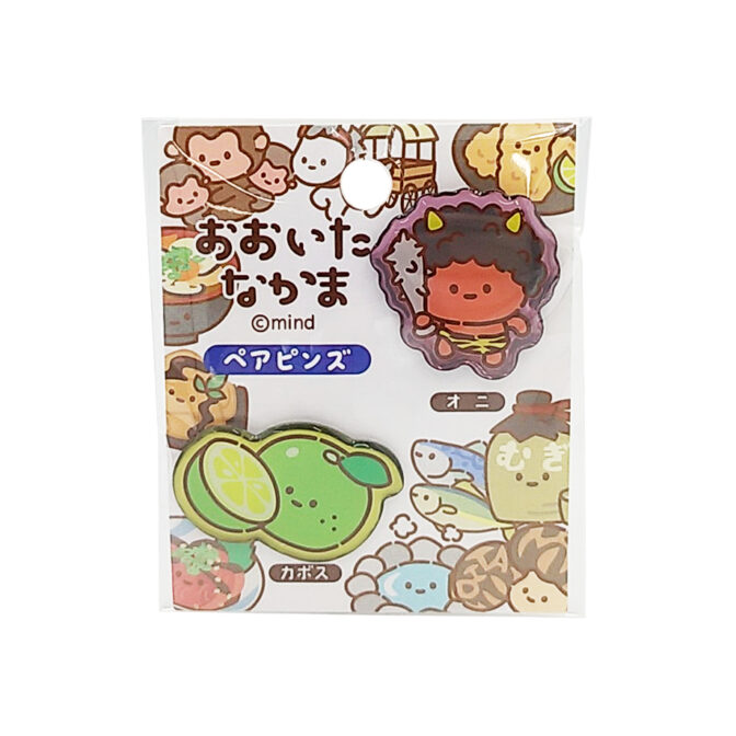 おおいたなかまペアピンズカボス・オニ